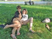 Lesbians playing with their pussies on a hot summer day (Galleries)