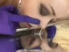 Crazy chick snorting sperm