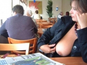 Girls being naughty at restaurants (Galleries)